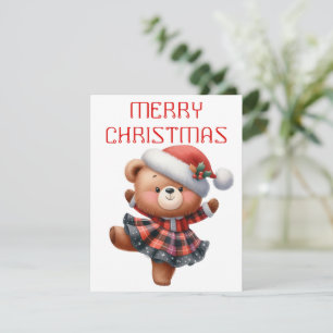 Dancing Bear Cub - Carte de Noël