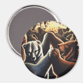 Dancing Bears Frigo Magnet Bear Art Cadeaux (Recto/Verso)
