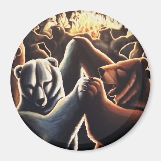 Dancing Bears Frigo Magnet Bear Art Cadeaux (Devant)
