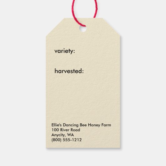 Dancing bee, étiquette cadeau (Dos)