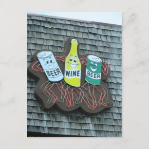 Dancing Beer Cans Briefkaart