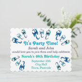 Dancing Blue Dragons Party Invitation (Debout devant)