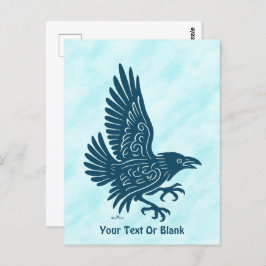 Dancing Blue Raven Briefkaart