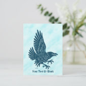 Dancing Blue Raven Briefkaart (Staand voorkant)