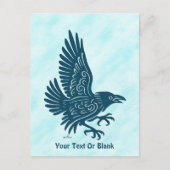 Dancing Blue Raven Briefkaart (Voorkant)