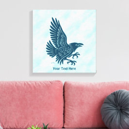 Dancing Blue Raven Canvas Afdruk