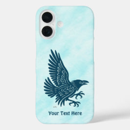 Dancing Blue Raven iPhone 16 Hoesje