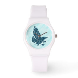 Dancing Blue Raven Horloge