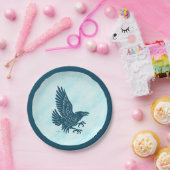 Dancing Blue Raven Papieren Bordje (Feest)