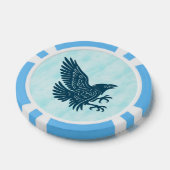 Dancing Blue Raven Poker Chips (Enkel)
