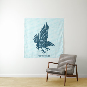 Dancing Blue Raven Wandkleed