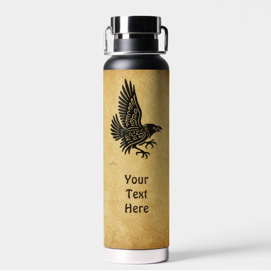 Dancing Blue Raven Waterfles (Achterkant)