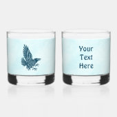 Dancing Blue Raven Whisky Glas (Voorkant)