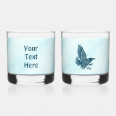 Dancing Blue Raven Whisky Glas (Achterkant)