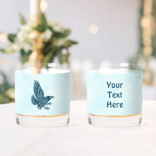 Dancing Blue Raven Whisky Glas
