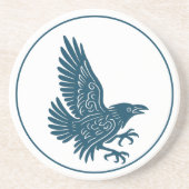 Dancing Blue Raven Zandsteen Onderzetter (Voorkant)