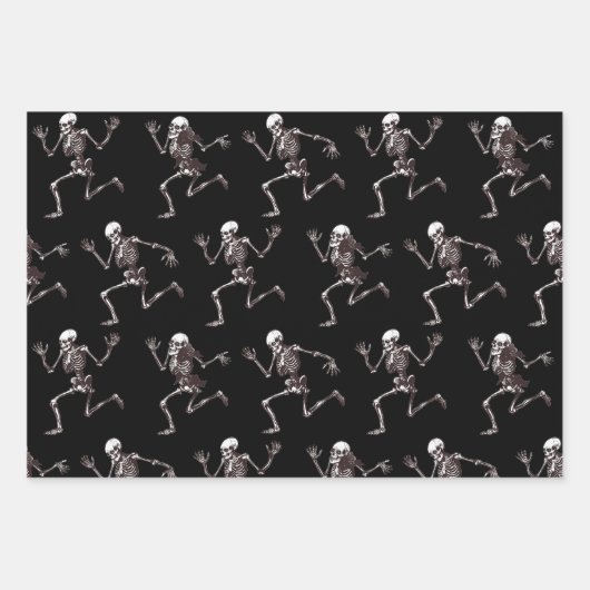 Dancing Botten Wrapping Paper Flat Sheet Set van 3 (Voorkant)