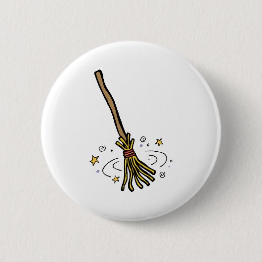 Dancing Broom Ronde Button 5,7 Cm (Voorkant)