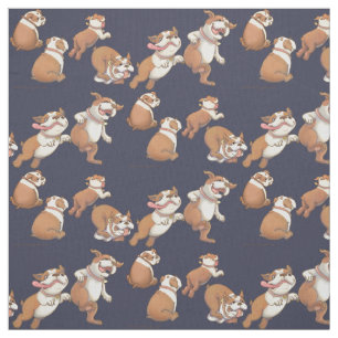 Dancing Bulldogs Stof