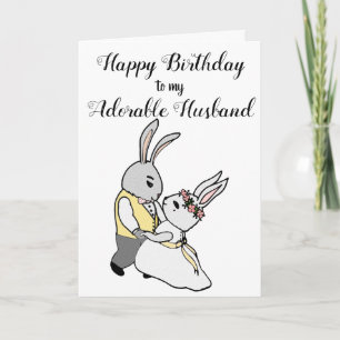 Dancing Bunnies Happy Birthday Wenskaart Kaart