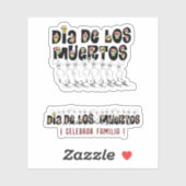 Dancing Calaveras Dia De Los Muertos Sticker (Vel)