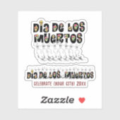 Dancing Calaveras Dia De Los Muertos Sticker (Vel)