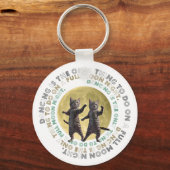 dancing cats-1  sleutelhanger (Voorkant)