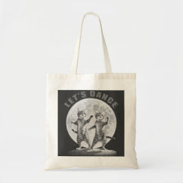 dancing cats-2-BW Tote Bag