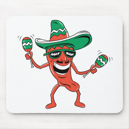 Dancing Chili Pepper Muismat (Voorkant)