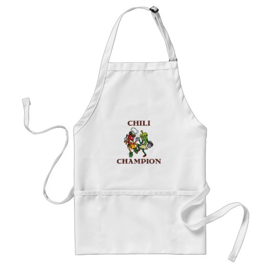 Dancing Chili Peppers Chili Champion Apron Standaard Schort (Voorkant)