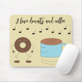 Dancing Chocolate Frosted Donut & Coffee Mok Muismat (Met muis)