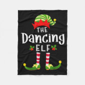 Dancing Christmas Elf Matching Pajama X-mas Party Fleece Deken (Voorkant)