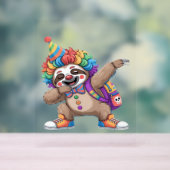 Dancing Clown Dabbing Spooky Halloween luiaards Ov Acryl Bord (Neutraal)