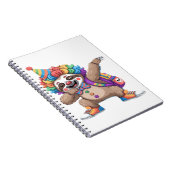 Dancing Clown Dabbing Spooky Halloween luiaards Ov Notitieboek (Rechterzijde)