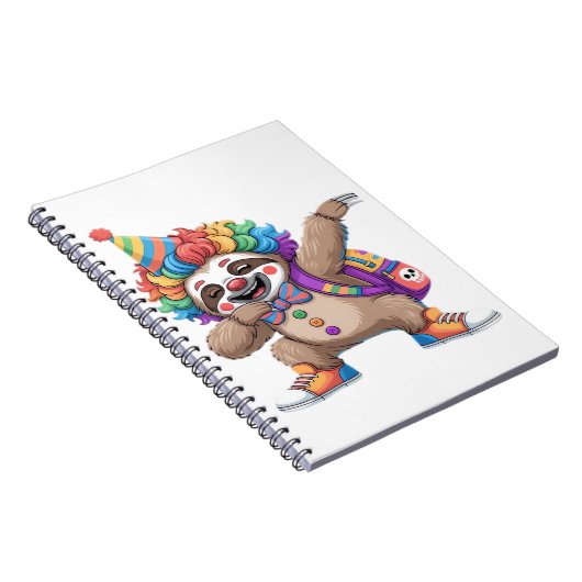 Dancing Clown Dabbing Spooky Halloween luiaards Ov Notitieboek (Rechterzijde)