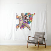 Dancing Clown Dabbing Spooky Halloween luiaards Ov Wandkleed (In Situ (horizontaal))