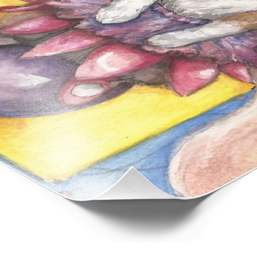 Dancing Corgi Foto Afdruk (Hoek)