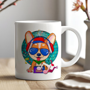 Dancing Corgi Kawaii Cute Koffiemok