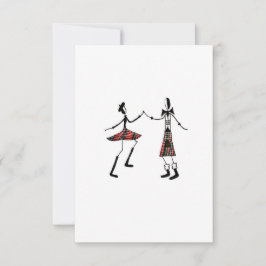 Dancing Couple Flat Card Kaart