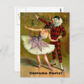 Dancing Couple Halloween Costume Fête Invitation (Devant / Derrière)