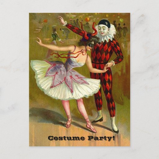 Dancing Couple Halloween Costume Fête Invitation (Devant)