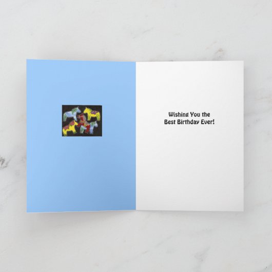 Dancing Dala Hors Carte d'anniversaire (Intérieur)