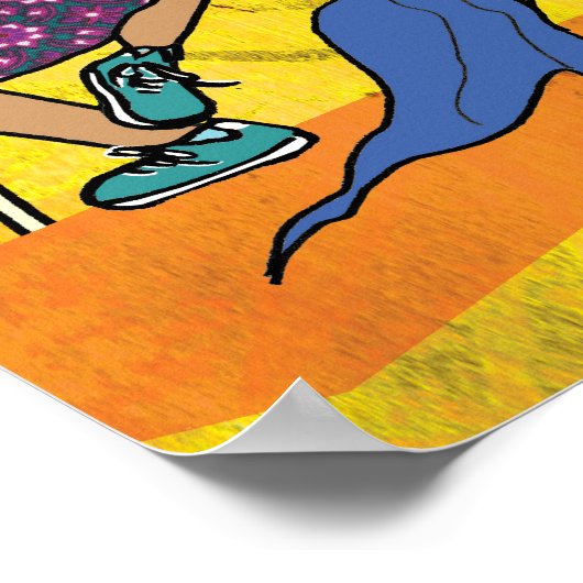 Dancing Devas - Cambodjaanse kunstprint Poster (Hoek)