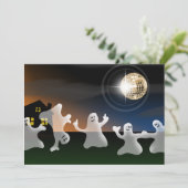Dancing Disco Fantômes Halloween fêtes Invitations (Debout devant)
