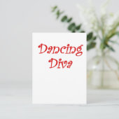 Dancing Diva Briefkaart (Staand voorkant)