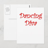 Dancing Diva Briefkaart (Voorkant / Achterkant)