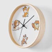 Dancing Dog O'clock horloge murale horloge (Angle)