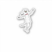 Dancing Dog Sticker (Voorkant)