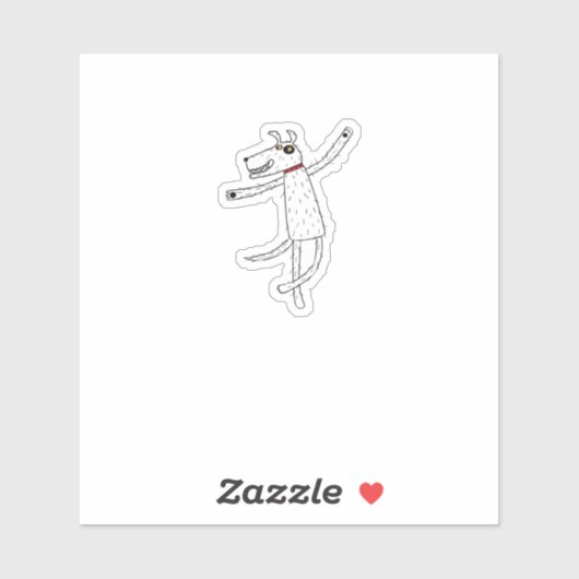 Dancing Dog Sticker (Vel)