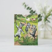 Dancing Dogs by Louis Wain Briefkaart (Staand voorkant)